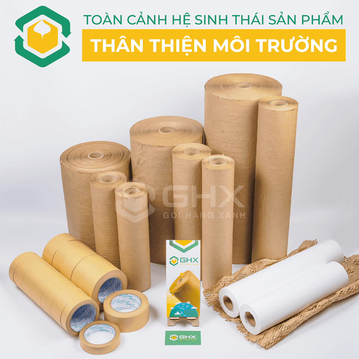 Giấy Tổ Ong 30cmx50m GHX - Chất giấy kraft xi măng 80gsm